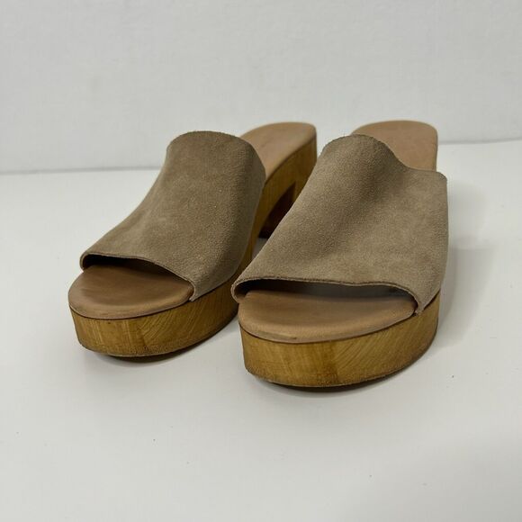 New Look Chunky Wooden Platform Slip on Heel Sandals EU 39 (US 7.5/8) - Picture 2 of 8
